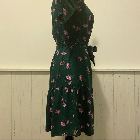 NWT Girls 14 XL Old Navy Green Floral Long Sleeve Dress - Picture 6 of 15